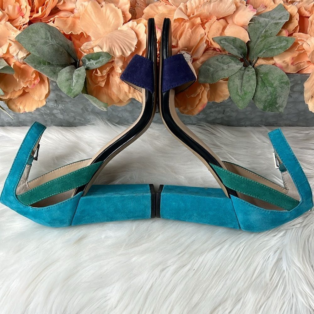 Botkier Gianna Colorblock Sandals Ultramarine Combo Size 9 - Picture 7 of 12